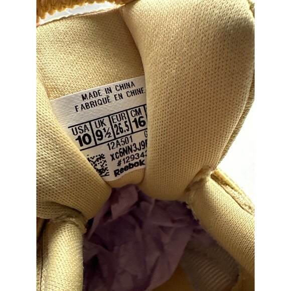 Reebok Cardi B X Classic Leather V2 Toddler Weathered Yellow 2022 Size 10 - Picture 4 of 8